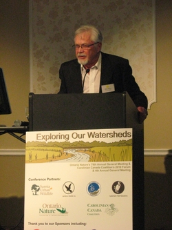 photo of Doug receiving Carolinian Canada Conservation award
