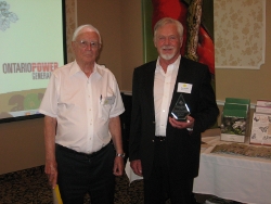 photo of Doug at Carolinian Canada Conservation awards night with Tom Bird