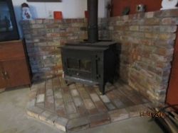 Wood Stove in Family Room